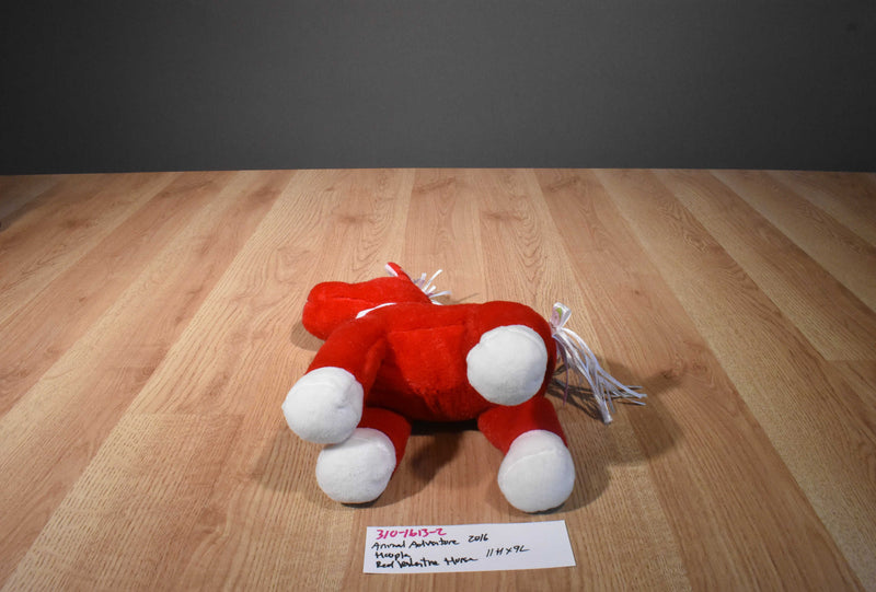 Animal Adventure Hoopla Red and White Valentines Horse 2016 Plush