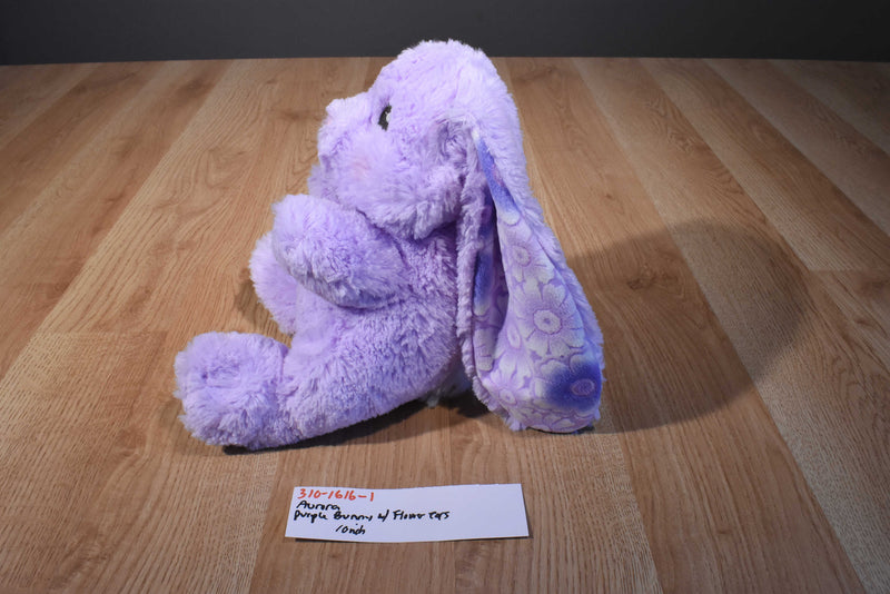 Aurora Purple Lopsie Wopsie Bunny Rabbit With Flower Ears Plush