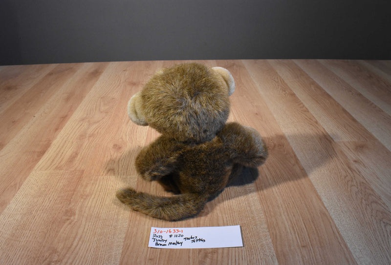 Russ Jimby Brown and Beige Monkey Beanbag Plush