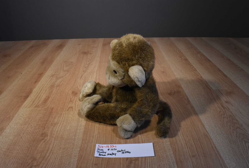 Russ Jimby Brown and Beige Monkey Beanbag Plush