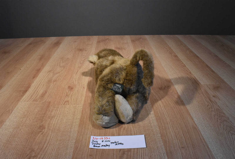 Russ Jimby Brown and Beige Monkey Beanbag Plush