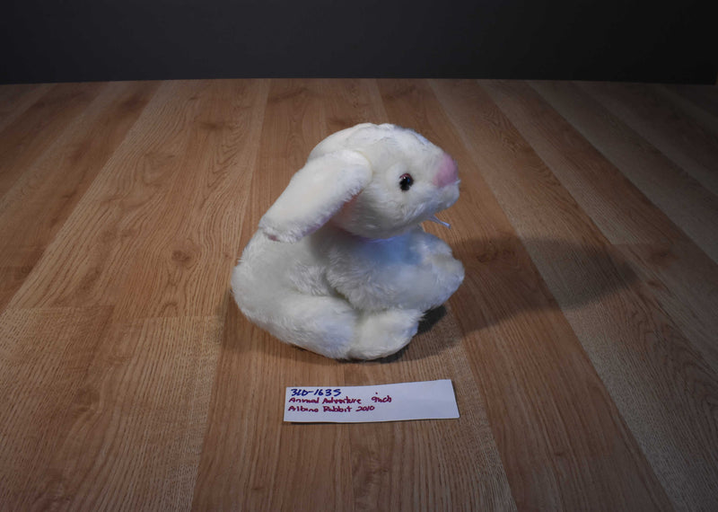 Animal Adventure White and Pink Bunny Rabbit 2010 Plush