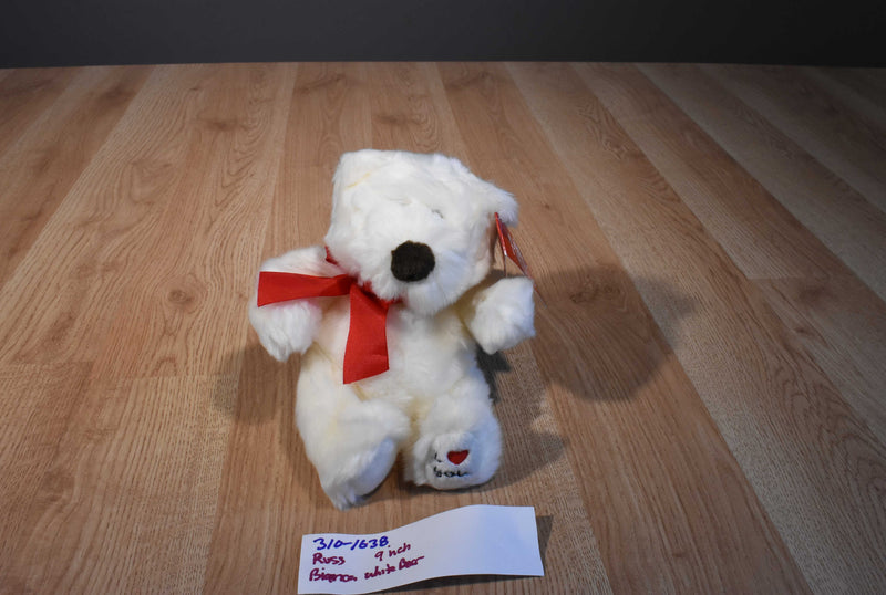 Russ Bianca White Bear Beanbag Plush