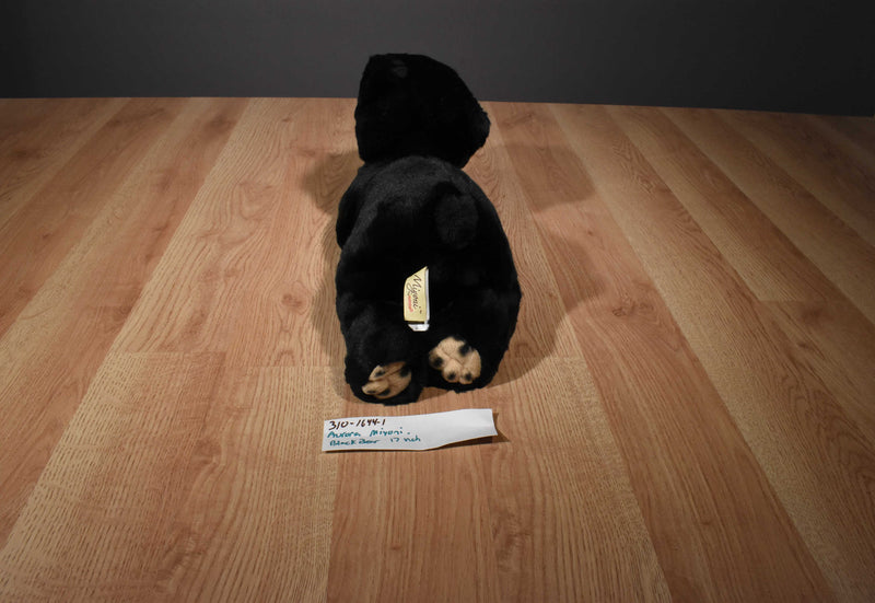 Aurora Miyoni Black Bear Beanbag Plush