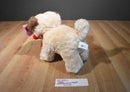 Hugfun Valentines Pug Dog Holding a Red Bone Plush