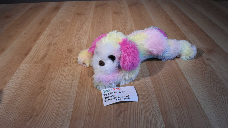 Ty Classic Neon Rainbow Saint Bernard Yodeler 2014 Beanbag Plush