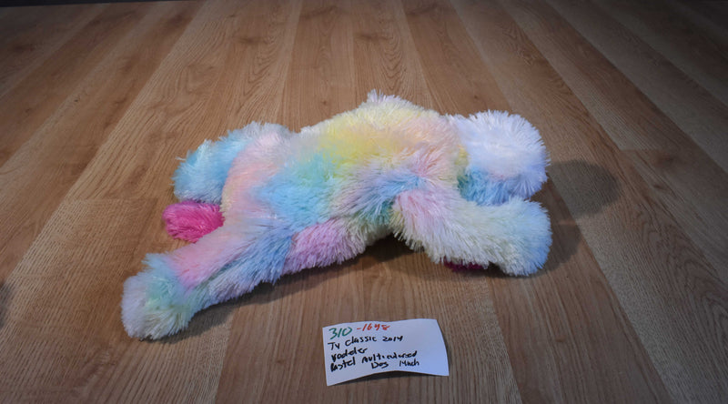 Ty Classic Neon Rainbow Saint Bernard Yodeler 2014 Beanbag Plush
