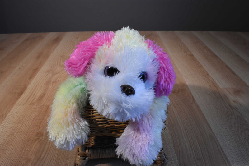 Ty Classic Neon Rainbow Saint Bernard Yodeler 2014 Beanbag Plush