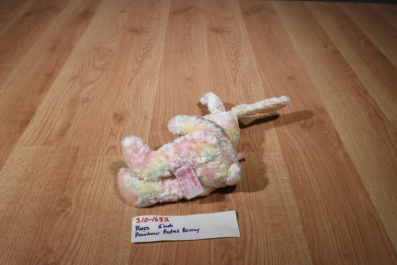 Russ Rainbow Pastel Bunny Rabbit Beanbag Plush