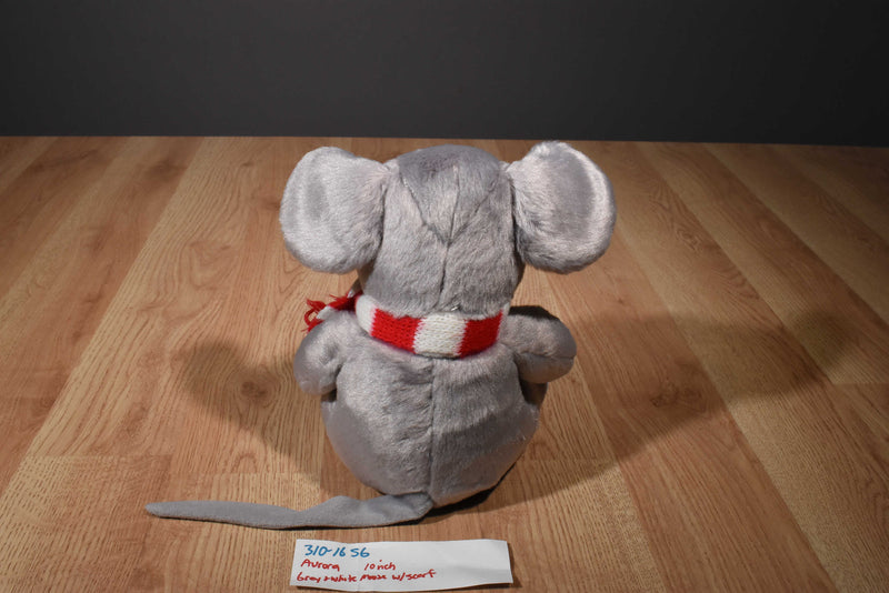Aurora Gray and White Mouse Beanbag Plush
