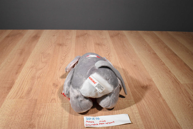 Aurora Gray and White Mouse Beanbag Plush