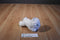 Aurora Fancy Pals Bichon Maltese Poodle Plush in Blue Carrier Bag