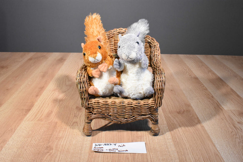 Aurora Flopsies Nutsie and Nutty Squirrels Beanbag Plush