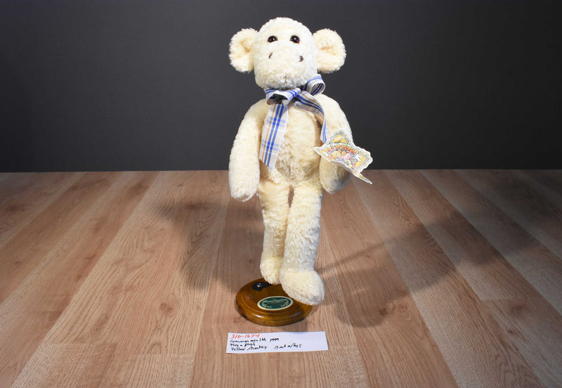 Commonwealth Hug-a Plush Yellow Monkey 1999 Beanbag Plush