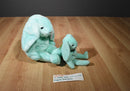 Ty Buddies 1998 and Babies 1996 Hippity Green Bunny Rabbit Beanbag Plush
