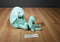 Ty Buddies 1998 and Babies 1996 Hippity Green Bunny Rabbit Beanbag Plush