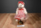 Russ Claudette White Teddy Bear Heart Polk-a-Dot Dress Plush