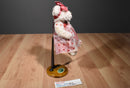 Russ Claudette White Teddy Bear Heart Polk-a-Dot Dress Plush