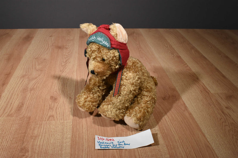 Hallmark Bunnies by the Bay Brown Dog  Buddy Hollyday 2002 Beanbag Plush