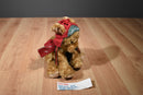Hallmark Bunnies by the Bay Brown Dog  Buddy Hollyday 2002 Beanbag Plush