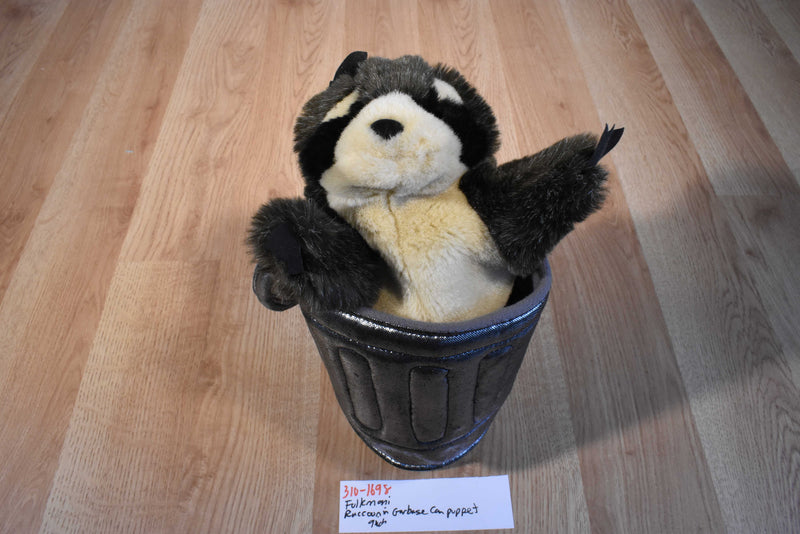 Folkmanis Raccoon in Garbage/Trash Can Puppet