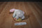 Hallmark White Bunny Holding a Zippered Egg Beanbag Plush