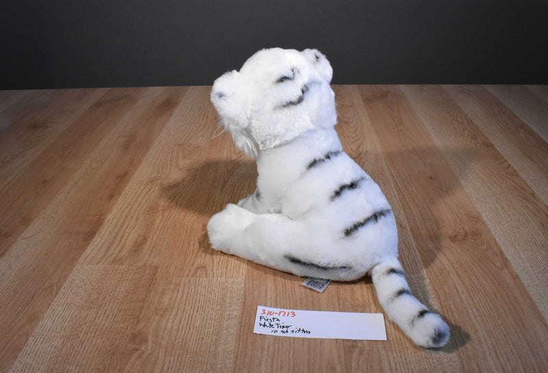 Fiesta White Tiger Cub Beanbag Plush With Blue Eyes