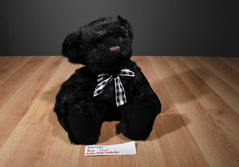 Russ Welby Black Teddy Bear Beanbag Plush