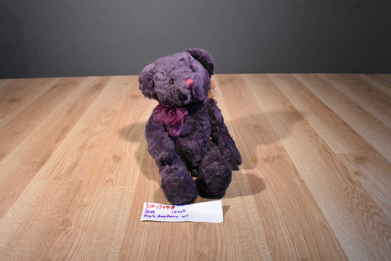 Russ Bearberry Purple Teddy Bear Beanbag Plush