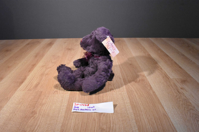 Russ Bearberry Purple Teddy Bear Beanbag Plush