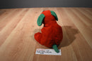 Ty Pluffies Jingles Red and Green Dog 2006 Beanbag Plush