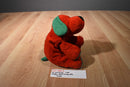 Ty Pluffies Jingles Red and Green Dog 2006 Beanbag Plush