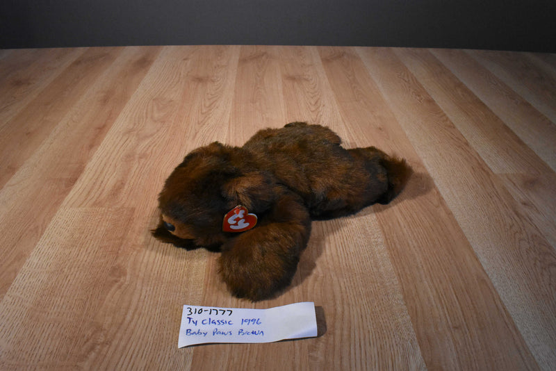 Ty Classic Baby Paws Maple Brown Bear 1996 Plush
