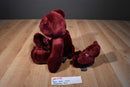 Russ Two Rhapsody Burgandy Red Teddy Bears Beanbag Plush