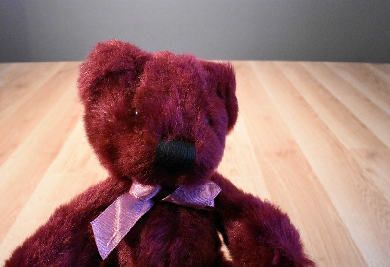 Russ Two Rhapsody Burgandy Red Teddy Bears Beanbag Plush