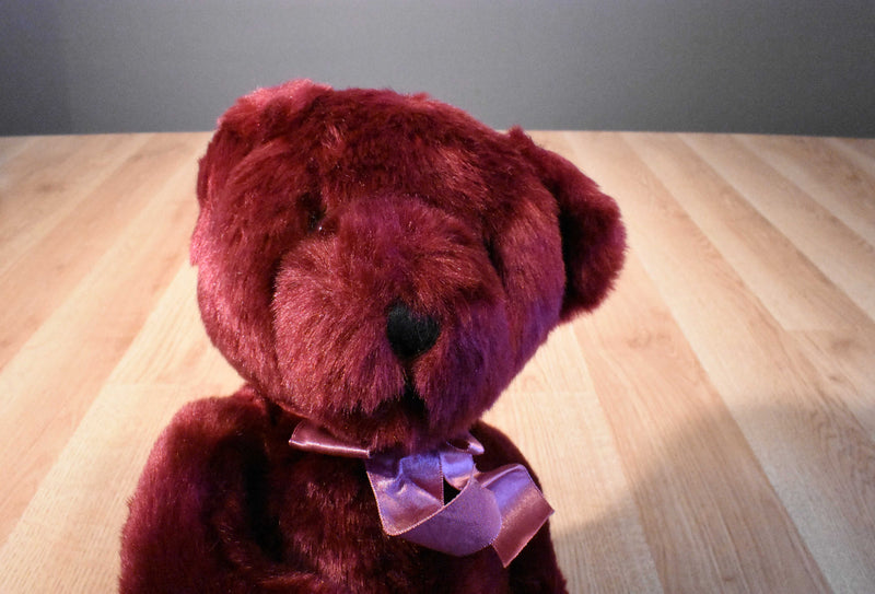 Russ Two Rhapsody Burgandy Red Teddy Bears Beanbag Plush