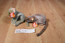 Ty Beanie Babies 4 Cats Scat Prance Nip Snip 1 Mouse Tiptoe Plush