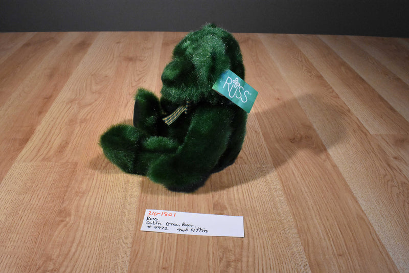 Russ Dublin St. Patrick' Day Green Bear Beanbag Plush