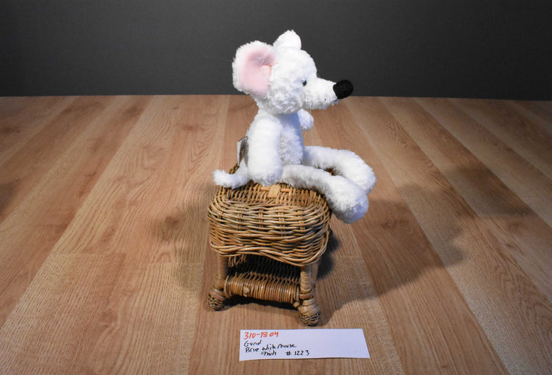 Gund Brie White Mouse Beanbag Plush