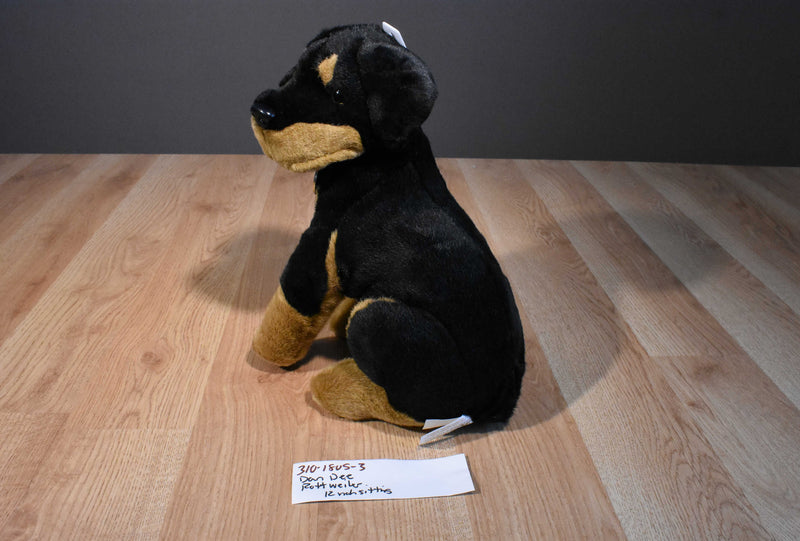 Dan Dee Collectors Choice Rottweiler Black and Brown Dog Plush