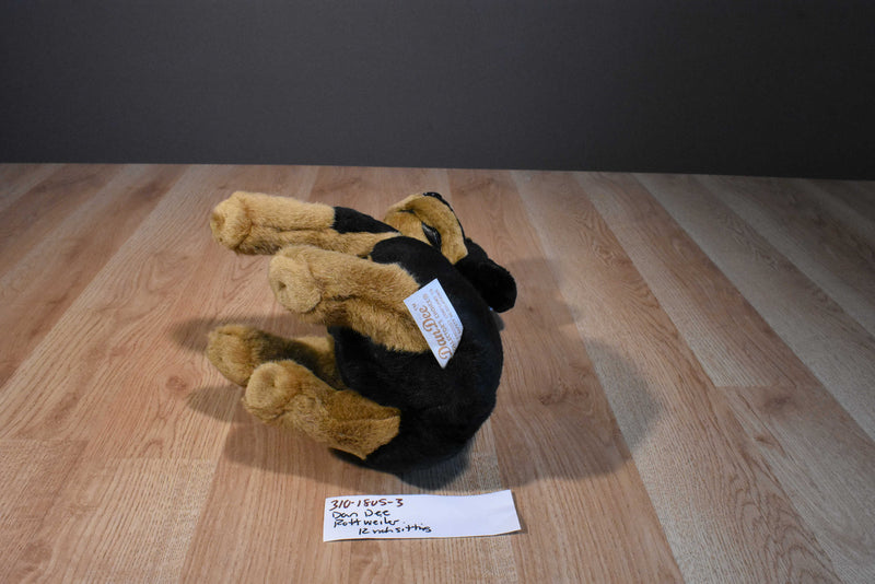 Dan Dee Collectors Choice Rottweiler Black and Brown Dog Plush
