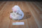 Dan Dee Vase Hugger White and Pink Dog Plush