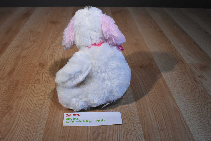Dan Dee Vase Hugger White and Pink Dog Plush
