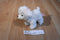 Aurora Mini White Poodle Beanbag Plush with Pink Bows