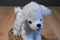 Aurora Mini White Poodle Beanbag Plush with Pink Bows
