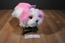 Aurora Super Flopsies Maddy Pink and White Fat Shih Tzu Beanbag Plush OF 1800