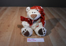 First & Main Jethro Bear Beanbag Plush With a Candy Cane