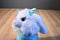 Poochie & Co. White Bunny Rabbit Bag Purse With Teal Sequin Body with Pink Rose