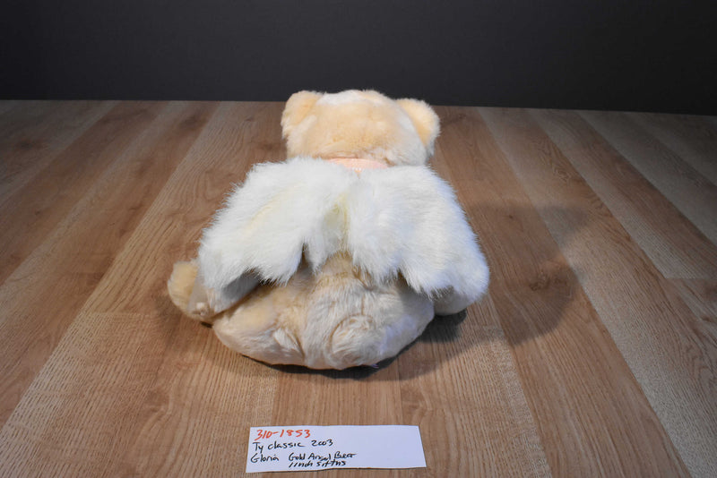 Ty Classic Gloria Gold Angel Bear 2003 Beanbag Plush