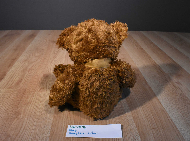 Russ Honeyfitz Gold Teddy Bear Beanbag Plush